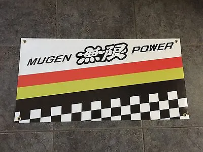 Mugen Racing Banner Sign Shop Garage Jdm Wheels Wing Body Kit Exhaust Super GT • $19.95