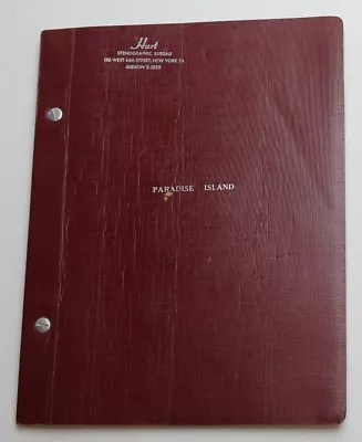 Paradise Island * 1961 Original Musical Play Script * Produced By Guy Lombardo • $265