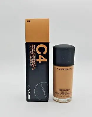 MAC Studio Fix Fluid Foundation SPF 15 - C4 - 1.0fl.oz/30ml NEW • $18.50