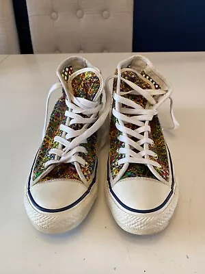 Converse High Tops Mulicoloured Uk Size 6 • £5.50