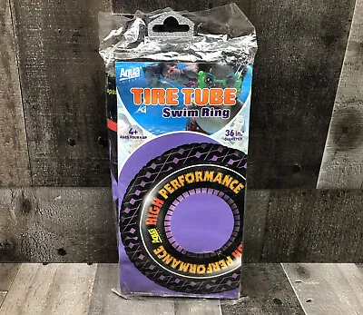 Vintage Aqua Swim Tire Tube Ring Inflatable 2001 Sealed 36” BRAND NEW • $22