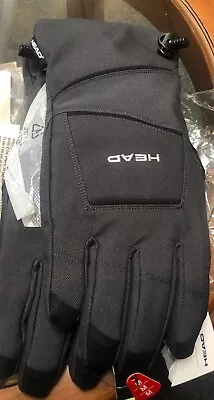 HEAD  Men's Black Ski Gloves With Side Pocket In Black Size M • $20
