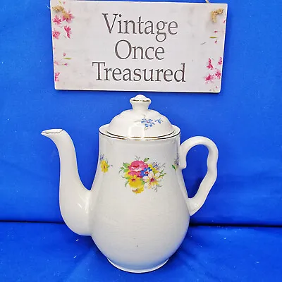 1940's Midwinter TEA Or COFFEE POT * Beautiful Pastle Flowers * Vintage VGC • £9.93