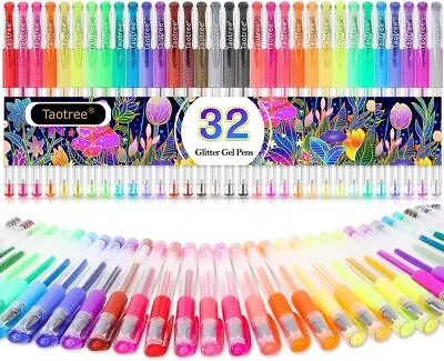 Taotree Glitter Gel Pens 32 Color Neon 32 Count (Pack Of 1) Multicolor  • $15.10