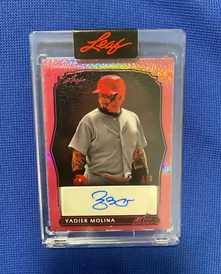 2023 Leaf Art Of Sport Yadier Molina Stl Cardinals Signed Autograph Auto Card /6 • $99.99