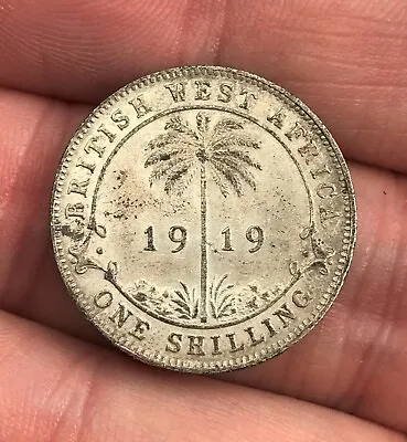 £1.20 • Buy King George V - 1919 British West Africa One Shilling Coin 925 Silver 