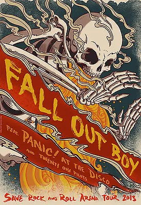 Fall Out Boy/panic! At The Disco  Save R & R Arena Tour 2013  Usa Concert Poster • $32.87