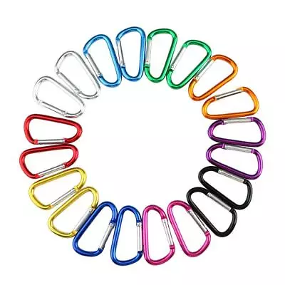 FULARR 20Pcs 5cm Locking Carabiner Mini Carabiner Keychain Aluminum Alloy C... • $9.48