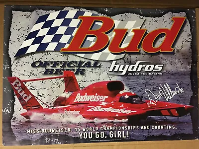 Vintage Miss Budweiser Hydro Poster. • $15