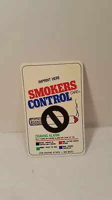 Vintage Novelty Gag Gift Smokers Contol Craving Card 1985 80's Spencers Gift • $19.99