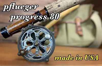 PFLUEGER PROGRESS 80 Fly Reel Used Free Shipping • $344.44