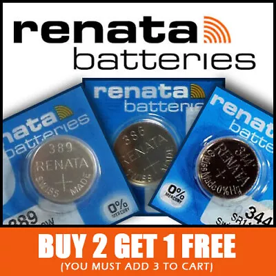 Renata Watch Batteries 315 317 321 364 371 377 379 394 395 399 1.5v 3v Battery • £3.75