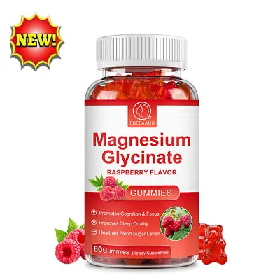 Magnesium Glycinate Gummies High Strength 500mg Fatigue Bone Health 60 Gummy • £12.99