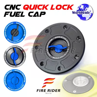 Blue Quick Lock Fuel Gas Cap For Kawasaki ZX 6E 93-01 94 95 96 97 98 99 00 • $39.76