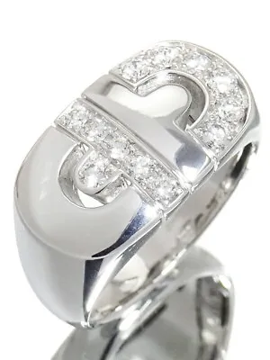 $2010.60 • Buy BVLGARI K18WG Parentesi Ring Diamond #T046