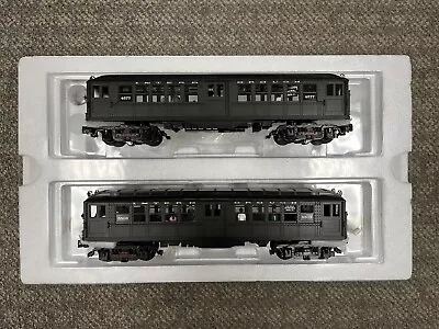 + MTH O RailKing Metropolitan 5503 4577 Green 2-Car Lo-V Non-Powered Subway Set • $250