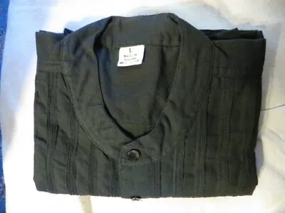 Men's L Reproduction Civil War Era Black Ribbed Dress Shirt New • $35.95