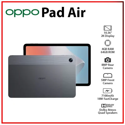 $413.99 • Buy (Wi-Fi) OPPO Pad Air 10.36” 4GB+64GB Grey Bluetooth Octa Core Android PC Tablet 