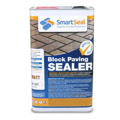 £43.95 • Buy SMARTSEAL Quality Block Paving Sealer 'MATT' (3 Size) Drive, Patio & Brick Paver