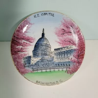 Washington DC Cherry Blossom Trees US Capitol Building Souvenir Mini Plate 4  • $6