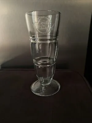 Steak 'n Shake Heavy Embossed Solid  Milkshake Sundae Glass 8.5  X 3.5  —NICE • $15