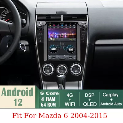 For Mazda 6 04-15 Radio Tesla Style Screen Car Android GPS Navigation Wifi 10.4  • $1011.52