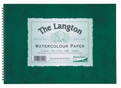 Daler Rowney Langton Watercolour 300gsm/140lb Spiral Cold Pressed/NOT - 14 X10  • £18.99