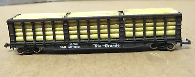 Atlas 3004 Denver & R.G. D&R 22846 Log Cargo Car Rio Grande N 623663 • $8