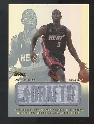 2003-04 Topps Dwyane Wade RC Rookie Draft Logo Patch Miami Heat • $26