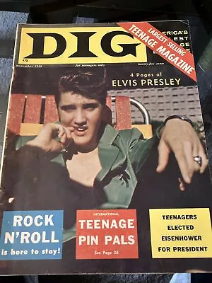 Dig Magazine Nov 1956 Featuring Elvis • $14.50