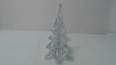 Vintage Silvestri Hand Blown Glass Crystal Christmas Tree Opalescent 6 1/4  • $24.95