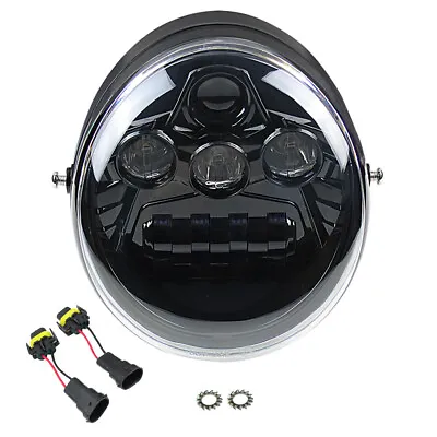 Black Hi/Lo LED Projection Headlight For V Rod V-Rod VROD VRSC VRSCA VRSCDX Moto • $69.90