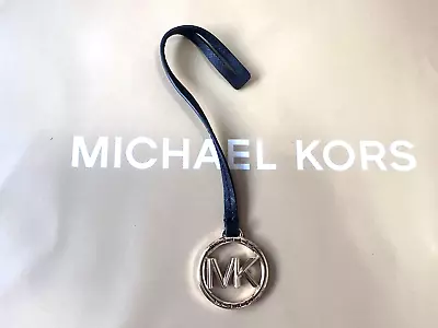 Michael Kors Gold 3D MK Logo Black Saffiano Leather Strap Handbag Hang Tag Fob 9 • $22