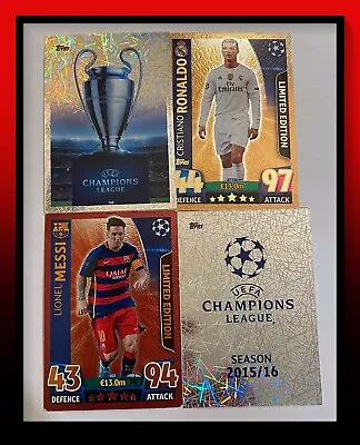 15/16 Topps Match Attax Champions League  - 100 Club & Limited & Trophy Cards • £1.50