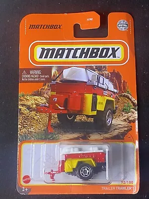 Matchbox Trailer Trawler 92/100 Red & Yellow Free Box Shipping • $7.25