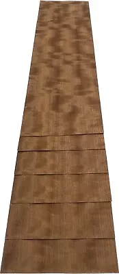 Makore Pommele Quilted Figured Wood Veneer: 6 Sheets ( 23  X 7.5” ) 7 Sq Ft • $24.99