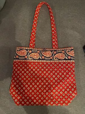 Vera Bradley Americana Red Petite Villager Tote Shoulder Bag Purse • $19.99