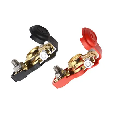 1 Pair Car Battery Terminal Clamp Clips Quick Connector Positive Negative Copper • $10.70