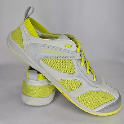 Merrell Shoes Womens 9 Barefoot Dash Glove Green Beige Vibram Running Minimalist • $39.99