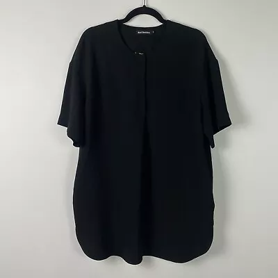 Marimekko Marrakech Tunic Size 36 US 6 Black Short Sleeve Snap Closure • $39.95