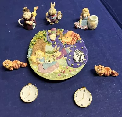  Vintage 1997 Popular Imports Alice In Wonderland Mini Resin Tea Set Figurines • $25