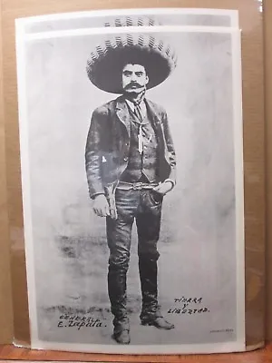 General E. Zapata Mexican Tierra Y Libertad Black & White 70's Vintage Inv#3193 • $24.99