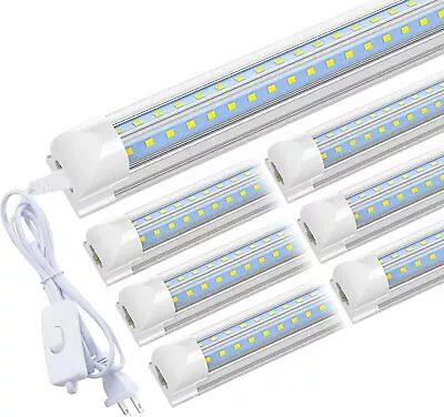 2FT 3FT 4FT 5FT 6FT 8FT LED Tube Light Bulb 24W-72W 6500K T8 Shop Light Fixture • $272.86