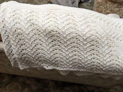 £15 • Buy Hand Knitted Baby's Shawl