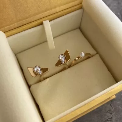 FENDI Fendi Monster Ring Double Ring Gold Direct From JAPAN Used • $201.71
