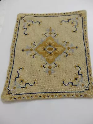 Dollhouse Miniature Petit Point Needlepoint Carpet Rug Floral Artisan 9.5  X 8  • $75