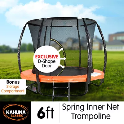 New 6ft Kahuna Trampoline Round Free Safety Net Spring Pad Cover Mat Ladder  • $449