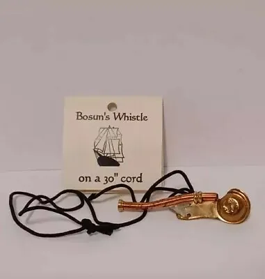 $9.98 • Buy Ships Bosun's Whistle Brass And Copper Horn On Cord