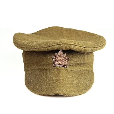 WW1 Canadian/British Trench Cap And Badge - Reproduction (Size 60 CMS) H307 • $56.97
