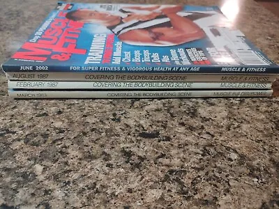 Vintage Lot Of 4 Muscle & Fitness Magazines 1983-1987-1987-2002  • $14.99